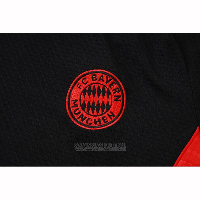 Fato de Treino Bayern de Munique Manga Curta 2025-2026 Preto - Calcas Curta